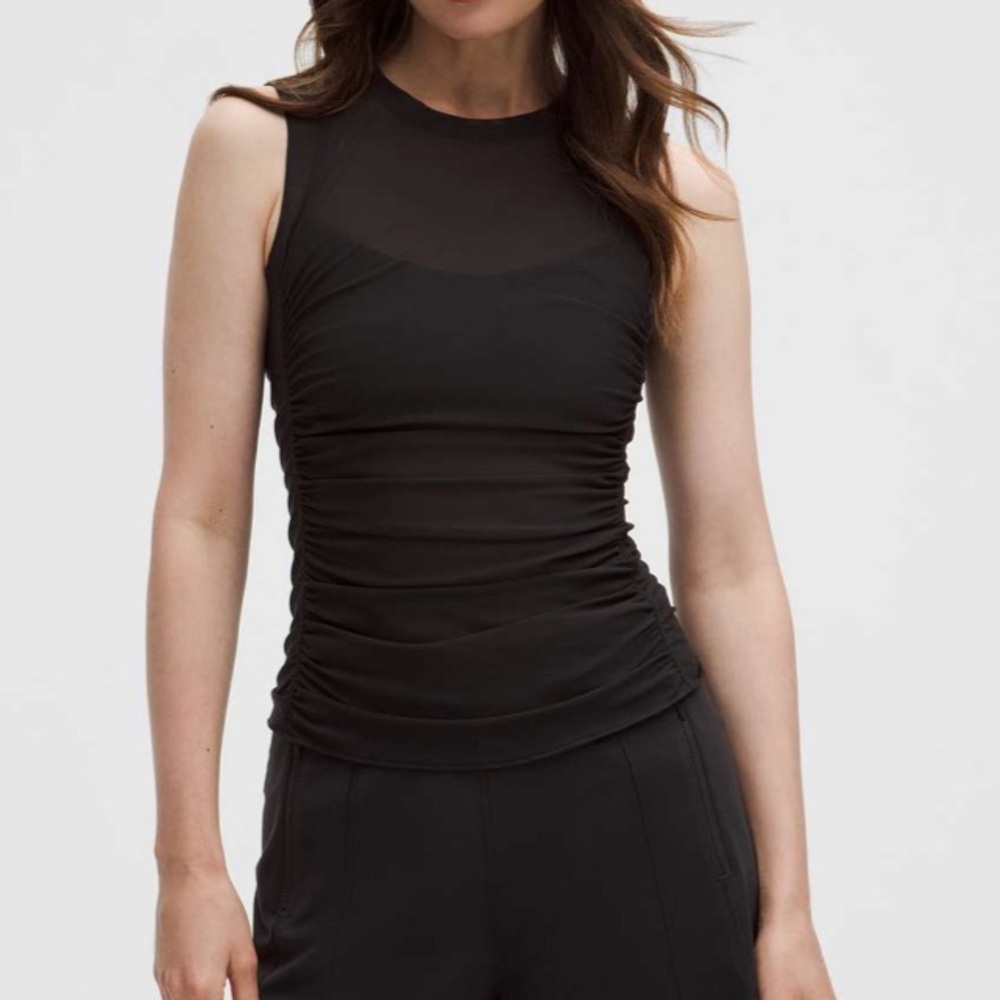 Lululemon Mesh Ruched Tank Top
Black